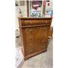 Image 4 : AMERICAN DREW WOOD BEDROOM SUITE: QUEEN SIZE BED FRAME, 2 SIDE TABLES, 5 DRAWER DRESSER AND