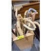 Image 2 : WOOD UMBRELLA STAND WITH A COLLECTION OF WOOD CANES