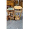 Image 2 : (5) ASSORTED WOOD PLANT STANDS