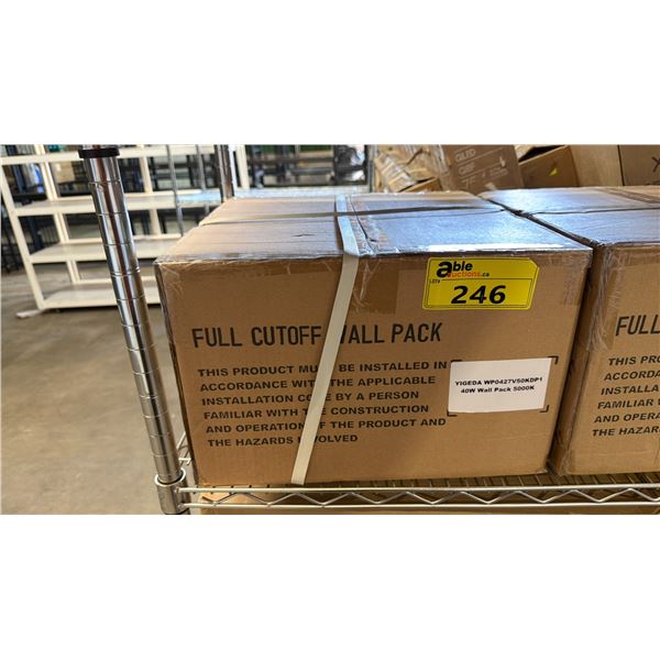 *NEW* CASE OF YIGEDA 40W 5000K FULL CUTOFF WALL PACK LIGHTS