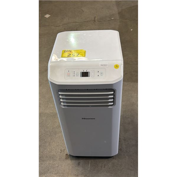 HISENSE PORTABLE AIR CONDITIONER *NO HOSE/PIECE OF THE BACK PANEL IS  MISSING*