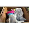 Image 3 : BOX OF MUSIC CDS, VHS MOVIES & BLU-RAY MOVIES & BOX OF INFLATABLE POOL ACCESSORIES