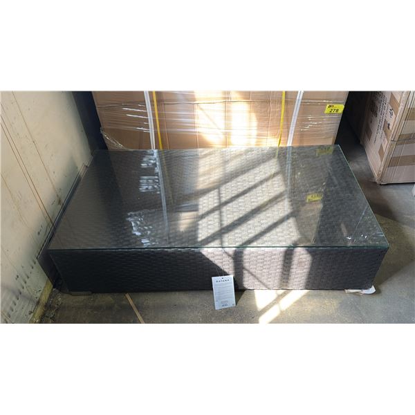 *NEW* RATANA BRISBANE COFFEE TABLE WITH CLEAR GLASS TOP *DISPLAY*