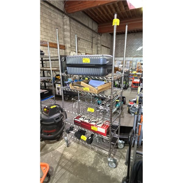 5-TIER ROLLING METAL RACK *CONTENTS NOT INCLUDED*