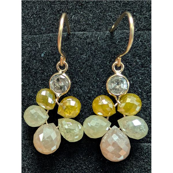 10K(1.71G), NATURAL DIAMOND  (6.5CT) EARRING, SUGGESTED RETAIL VALUE $4000