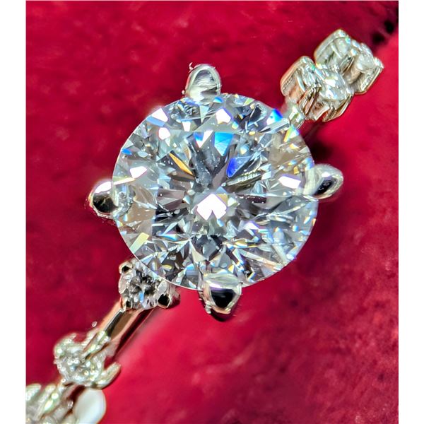 10K(2G), LAB DIAMOND (1.6+0.04CT)RING, SIZE 6.5, SUGGESTED RETAIL VALUE $2500