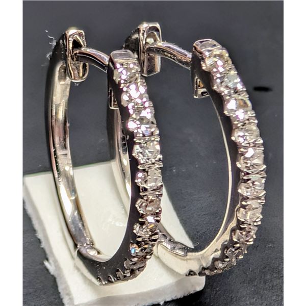 14K(1.98G), NATURAL DIAMOND (0.26CT)EARRING, APPRAISED INSURANCE VALUE $2470