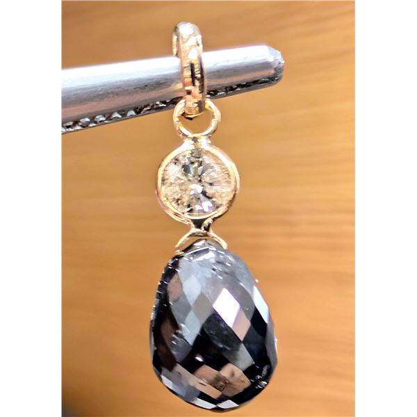 10K(0.7G), BLACK DIAMOND (2.6+0.18CT) PENDANT, SUGGESTED RETAIL VALUE $2000