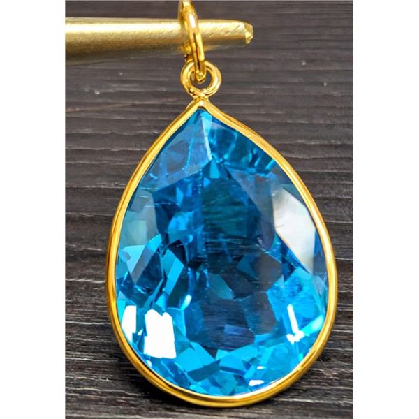 10K(3.02G), B.TOPAZ (13CT) PENDANT, SUGGESTED RETAIL VALUE $1400