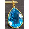 Image 1 : 10K(3.02G), B.TOPAZ (13CT) PENDANT, SUGGESTED RETAIL VALUE $1400