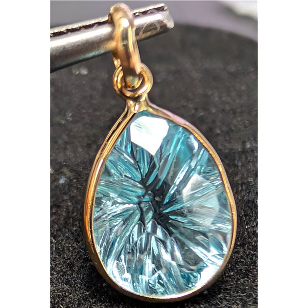 10K CARVED B.TOPAZ (3CT) PENDANT, SUGGESTED RETAIL VALUE $600