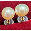 Image 1 : 14K F.W.PEARL EARRING, SUGGESTED RETAIL VALUE $300