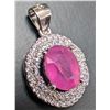 Image 1 : SILVER(2.76G), RUBY (2CT)PENDANT, SUGGESTED RETAIL VALUE $280