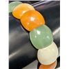 Image 1 : MULTI COLOR JADE BRACELET FLEXIBLE, SUGGESTED RETAIL VALUE $200