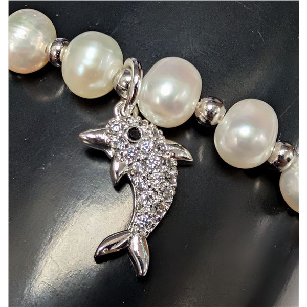 GENUINE F.W.PEARL 7-8.5" BRACELET