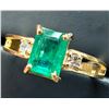 Image 1 : 10K(1.55G), EMERALD (0.98CT), DIAMOND (0.04CT)RING, SIZE 5.5, APPRAISED INSURANCE VALUE $3300