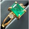 Image 2 : 10K(1.55G), EMERALD (0.98CT), DIAMOND (0.04CT)RING, SIZE 5.5, APPRAISED INSURANCE VALUE $3300
