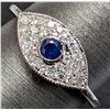 Image 1 : 14K(2.36G), DIAMOND (0.2CT), SAPPHIRE (0.14CT)RING, SIZE 6.5, APPRAISED INSURANCE VALUE $2400