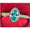 Image 2 : 10K(1.3G), BLUE LAB DIAMOND (0.9+0.07CT)RING, SIZE 6.5, SUGGESTED RETAIL VALUE $1800