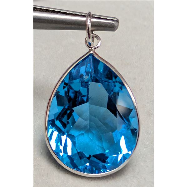 10K(1.46G), BLUE TOPAZ (6.65CT) PENDANT, SUGGESTED RETAIL VALUE $1000
