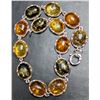 Image 1 : SILVER(9.8G), AMBER (APP 15CT) BRACELET 7", SUGGESTED RETAIL VALUE $600