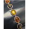 Image 2 : SILVER(9.8G), AMBER (APP 15CT) BRACELET 7", SUGGESTED RETAIL VALUE $600