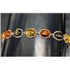 Image 3 : SILVER(9.8G), AMBER (APP 15CT) BRACELET 7", SUGGESTED RETAIL VALUE $600