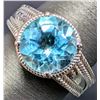 Image 1 : SILVER(4.87G), BLUE TOPAZ (APP 2.5CT)RING, SIZE, SUGGESTED RETAIL VALUE $400