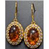 Image 1 : SILVER(6.5G), AMBER ( CT) EARRING, SUGGESTED RETAIL VALUE $360