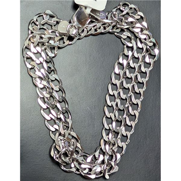 SILVER(11G), RHODIUM PLATED ITALIAN CHAIN 18", SUGGESTED RETAIL VALUE $250