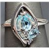 Image 1 : SILVER(3.37G), BLUE TOPAZ (0.6CT)RING, SIZE, SUGGESTED RETAIL VALUE $220