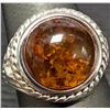 Image 1 : SILVER(6.85G), AMBER RING, SIZE, SUGGESTED RETAIL VALUE $210