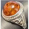 Image 2 : SILVER(6.85G), AMBER RING, SIZE, SUGGESTED RETAIL VALUE $210