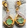 Image 1 : SILVER(2.9G), EMERALD (APP 0.4CT) EARRING, SUGGESTED RETAIL VALUE $200