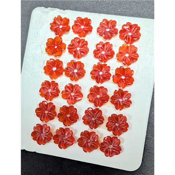AGATE FLOWER FOR EARRING, SUGGESTED RETAIL VALUE $200 (72 PCS)