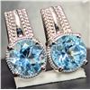 Image 1 : SILVER(4.51G), BLUE TOPAZ (APP 2CT)EARRING