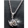 Image 1 : SILVER(3.46G), DIAMOND (0.01CT) NECKLACE 15"