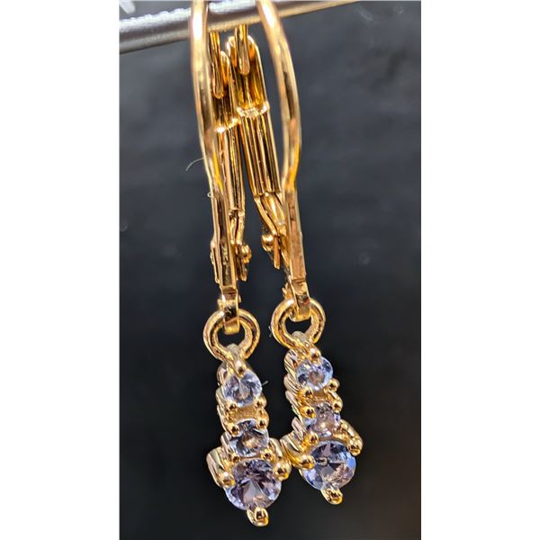 SILVER(1.7G), TANZANITE (APP 0.5CT)EARRING