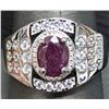 Image 1 : SILVER(6.08G), RUBY (1CT) RING, SUGGESTED RETAIL VALUE $500