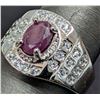 Image 2 : SILVER(6.08G), RUBY (1CT) RING, SUGGESTED RETAIL VALUE $500