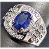 Image 1 : SILVER(6.08G), SAPPHIRE (1CT) RING, SUGGESTED RETAIL VALUE $500
