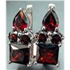 Image 1 : SILVER(6.02G), GARNET (APP 4CT) EARRING, SUGGESTED RETAIL VALUE $480