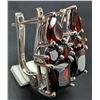 Image 2 : SILVER(6.02G), GARNET (APP 4CT) EARRING, SUGGESTED RETAIL VALUE $480