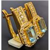 Image 2 : SILVER(5.04G), BLUE TOPAZ (3CT) EARRING, SUGGESTED RETAIL VALUE $400