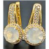 Image 1 : SILVER(4.83G), CHALCEDONY (APP 2CT) EARRING, SUGGESTED RETAIL VALUE $400