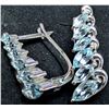 Image 1 : SILVER(5.06G), BLUE TOPAZ (APP 1.5CT) EARRING, SUGGESTED RETAIL VALUE $400