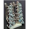 Image 2 : SILVER(5.06G), BLUE TOPAZ (APP 1.5CT) EARRING, SUGGESTED RETAIL VALUE $400