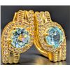 Image 1 : SILVER(5.47G), BLUE TOPAZ (APP 2CT) EARRING, SUGGESTED RETAIL VALUE $400