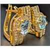Image 2 : SILVER(5.47G), BLUE TOPAZ (APP 2CT) EARRING, SUGGESTED RETAIL VALUE $400