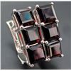 Image 2 : SILVER(4.45G), GARNET (2.5CT) EARRING, SUGGESTED RETAIL VALUE $340
